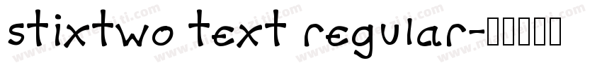 stixtwo text regular字体转换